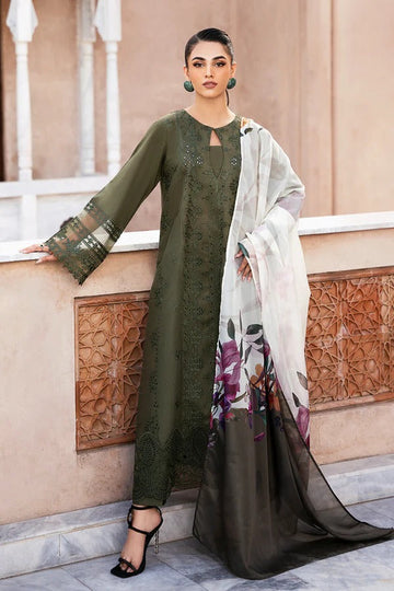 Esra Luxury Embroidery Lawn Unstitched 3 Piece 05-B