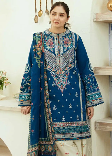 Luxury Embroidery Lawn Unstitched 3 Piece 09-B