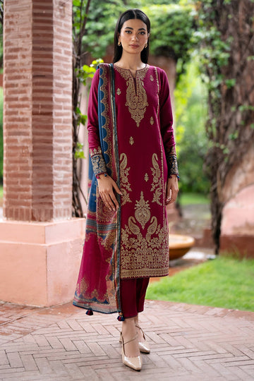 Jazmin Luxury Embroidery Lawn Unstitched 3 Piece 02-B